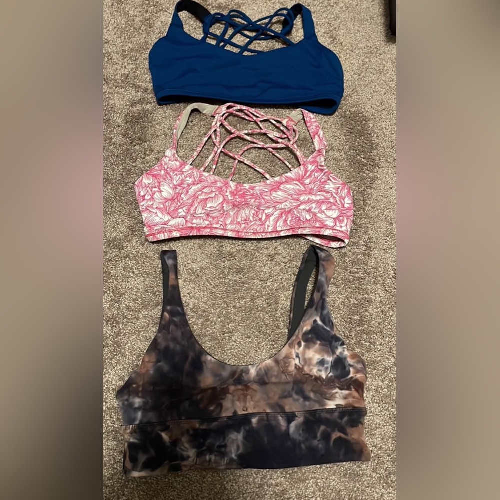 3 Lululemon bras size 6